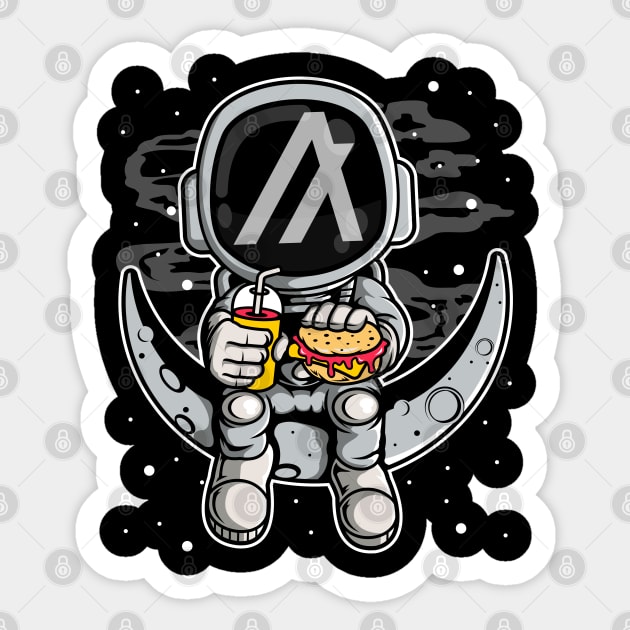 Astronaut Fastfood  Algorand ALGO Coin To The Moon Crypto Token Cryptocurrency Wallet Birthday Gift For Men Women Sticker by Thingking About